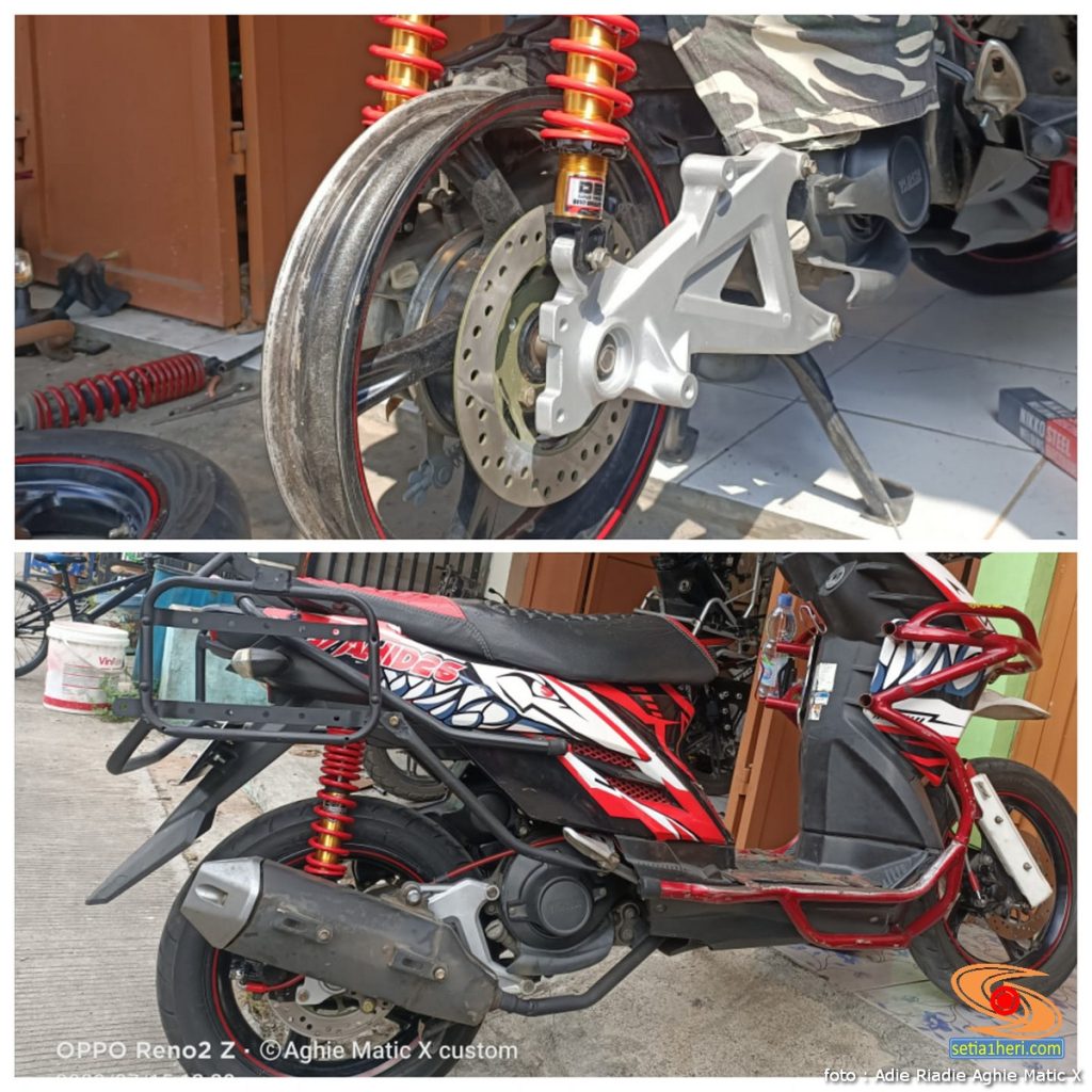 Modif Yamaha X-Ride jadi double shock belakang, begini penampakannya ...